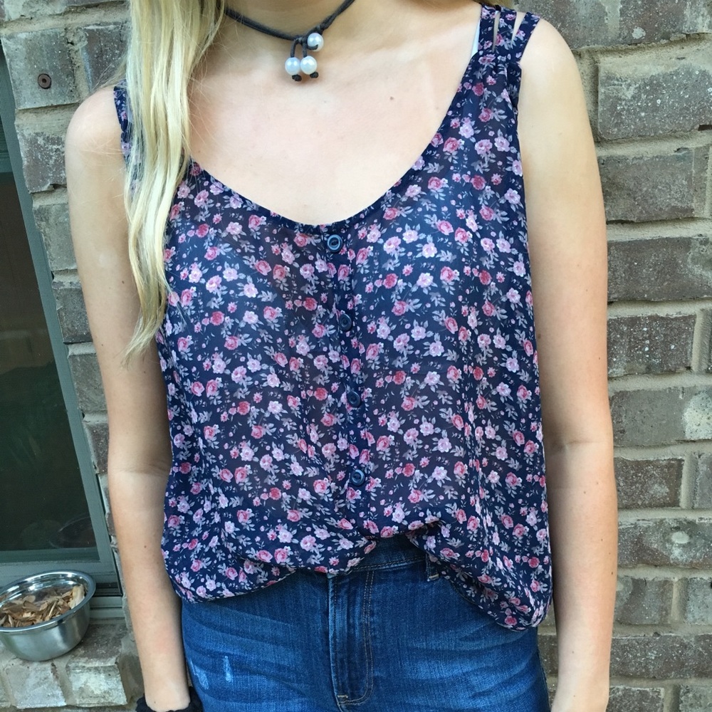 Floral Flowy Tank Top